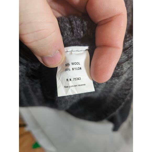 Briard Wool Blend Mock Neck Sweater Gray Knit Mens Large Italy - Picture 4 of 7